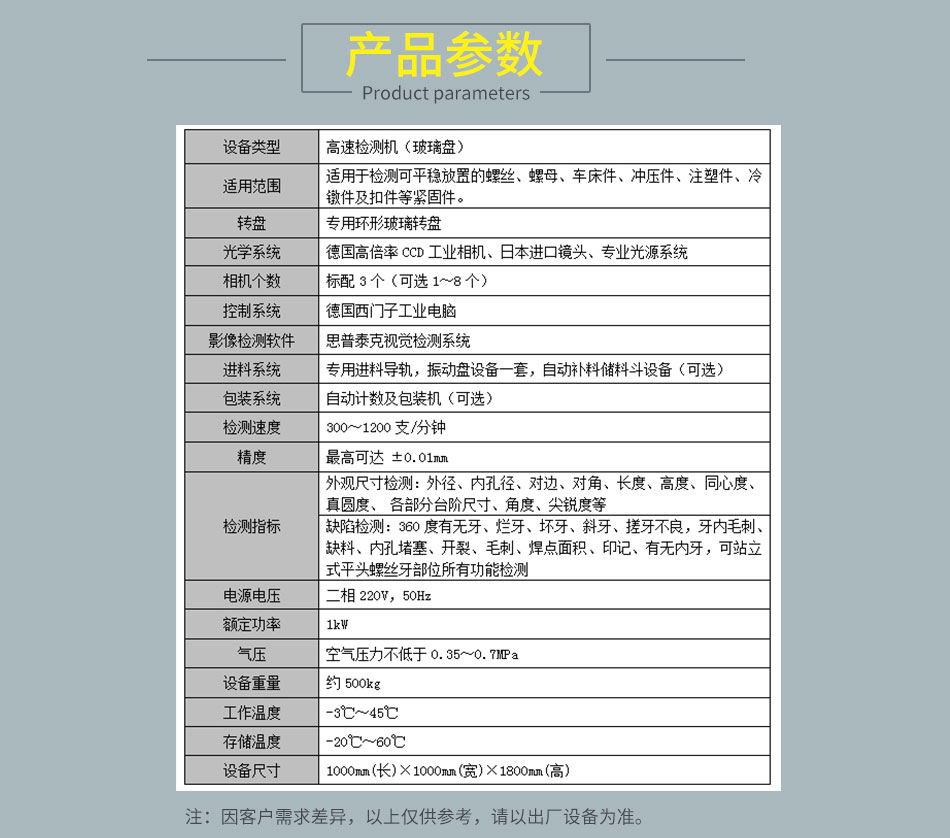 机器视觉检测设备